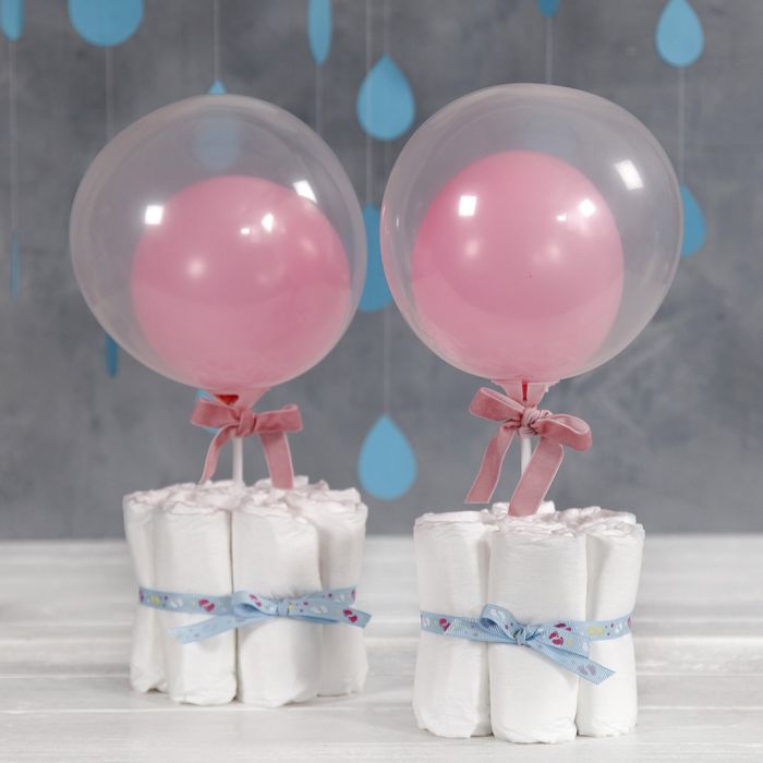 Décorations de table en couches pour une baby shower