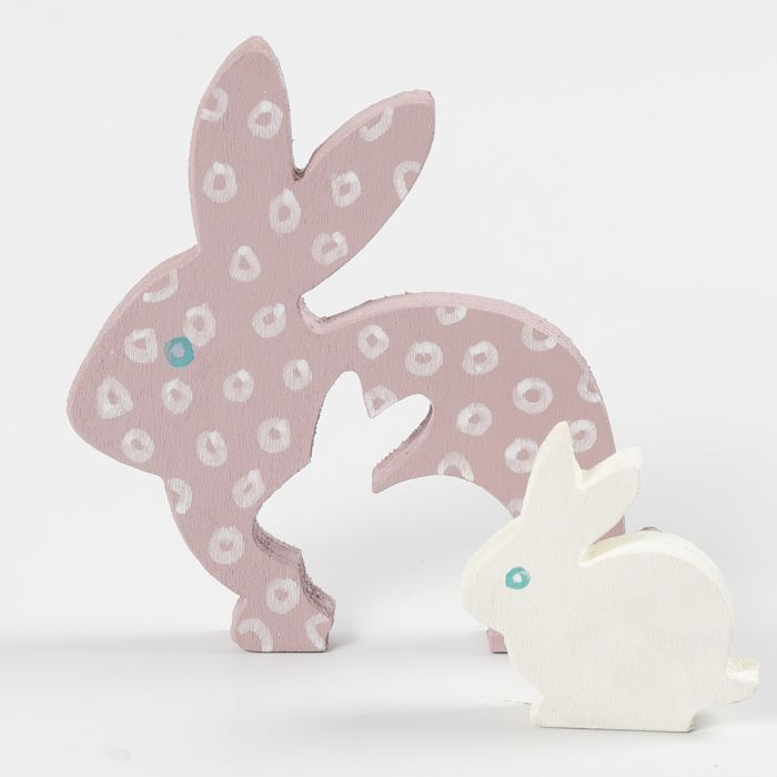 Un lapin de Pâques en bois 2 en 1