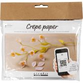 Mini Kit DIY Papier Crépon, Branche de cerisier, Crêpé à 180%, 105 gr, 1 Pq.