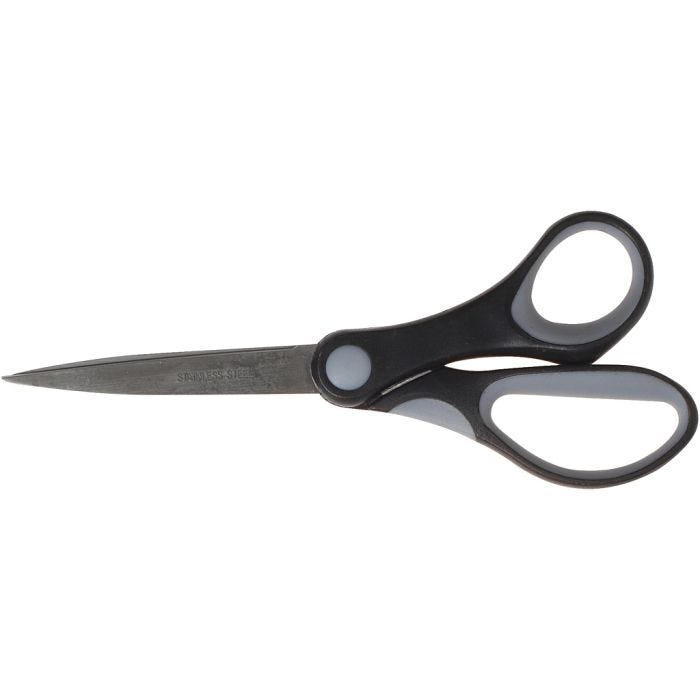Ciseaux Tout-usage, L : 18 cm, droitier, 1 pièce