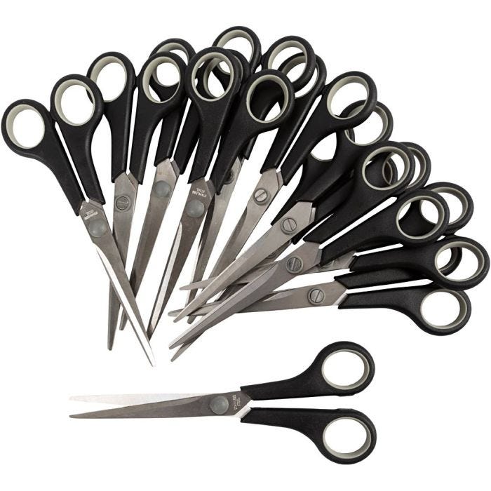 Ciseaux pour Enfants, L : 17 cm, droitier &amp; gaucher, 12 pièces/ 1 Pq.