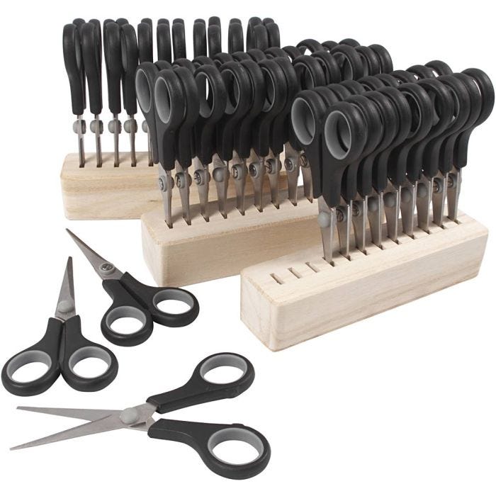 Ciseaux pour Enfants, L : 14 cm, droitier & gaucher, noir, 1 set