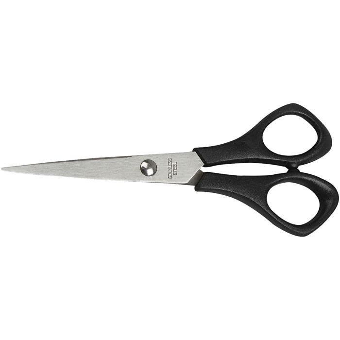 Ciseaux Scolaires, L : 14 cm, pointus, droitier, 1 pièce