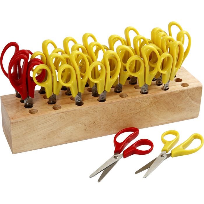 Ciseaux pour enfants, L : 12,5 cm, rund, 1 set
