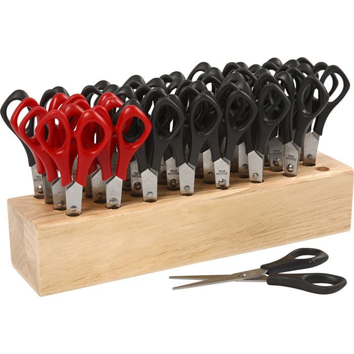 Ciseaux Enfants avec Bloc de Rangement, L : 14 cm, rund, 1 set