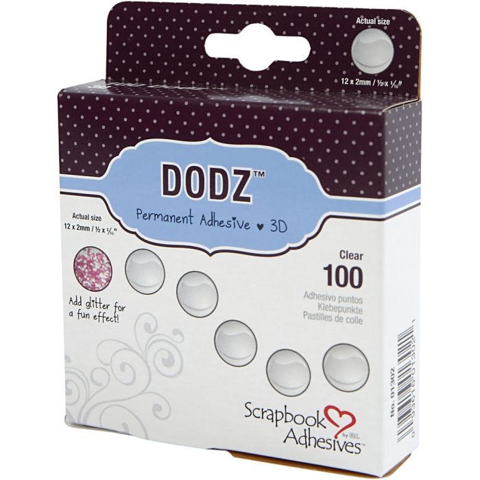 DODZ points autocollants, d 12 mm, ép. 2 mm, 100 pièces/ 1 Pq.