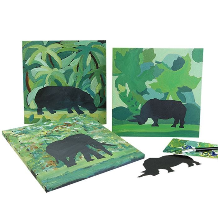 Animaux sauvages dans la jungle – inspirés par le célèbre artiste danois Hans Scherfig