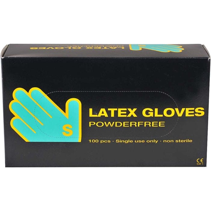 Gants de latex, dim. small , 100 pièce/ 1 Pq.