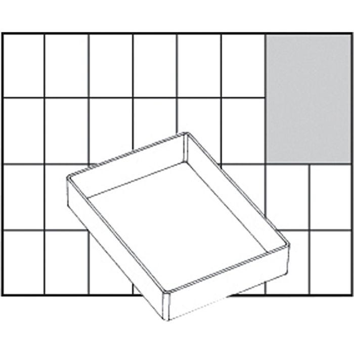 Boîte de rangement, dim. A71 Low, H : 24 mm, dim. 109x79 mm, 1 pièce