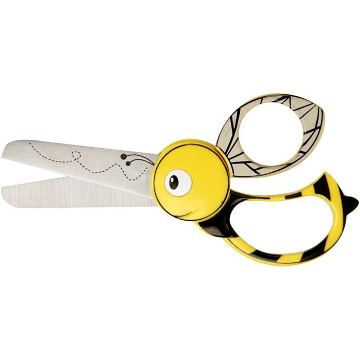 Fiskars Ciseaux Animaux pour Enfants, Abeille, L : 13 cm, 1 pièce