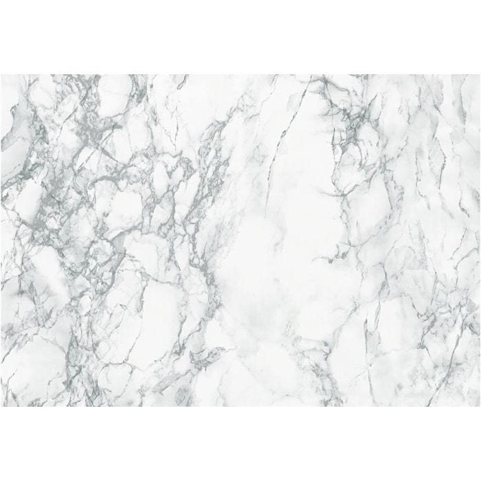 Film Adhésif, marbre, L : 45 cm, gris, 2 m/ 1 rouleau