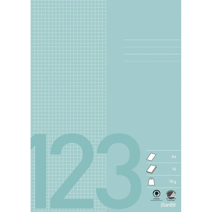 A4, Nombre de pages 32, 70 gr, bleu, 1 pièce