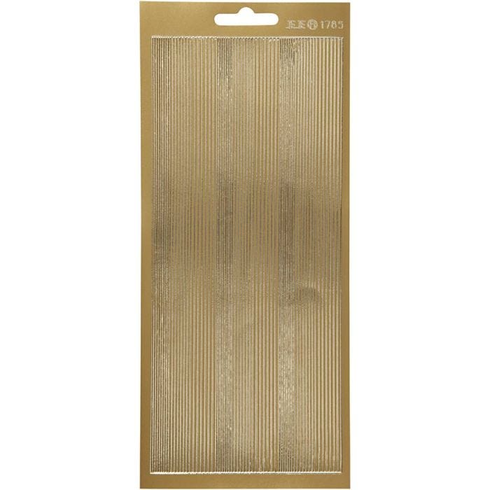 Autocollants, bordures, feuille 10x23 cm, or, 1 flles