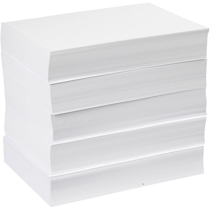 Papier à Dessin, A4, feuille 210x297 mm, 80 gr, blanc, 5x500 flles/ 1 Pq.