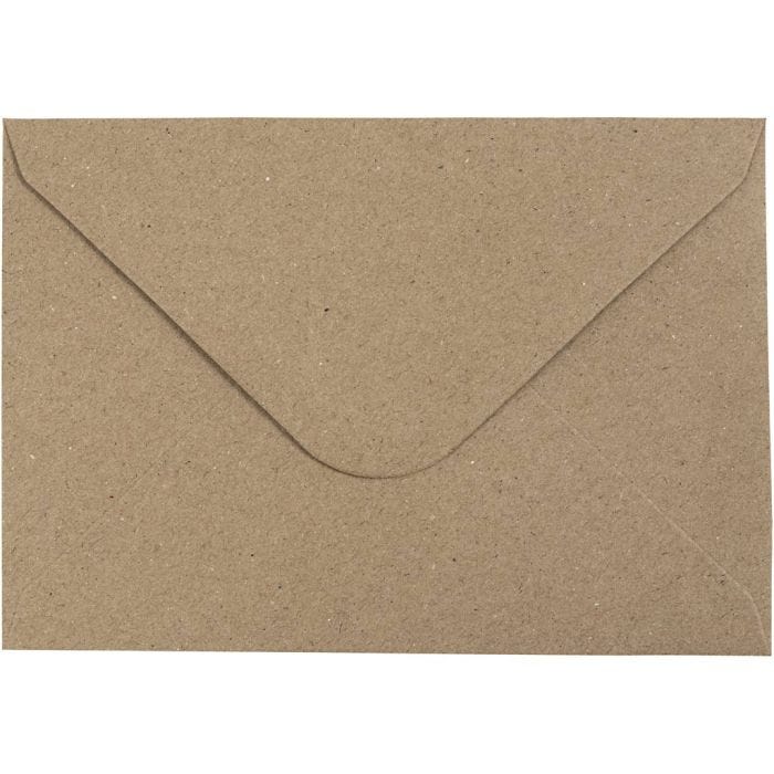 Enveloppe recyclée, dimension enveloppes 11,5x16 cm, 120 gr, naturel, 50 pièces/ 1 Pq.