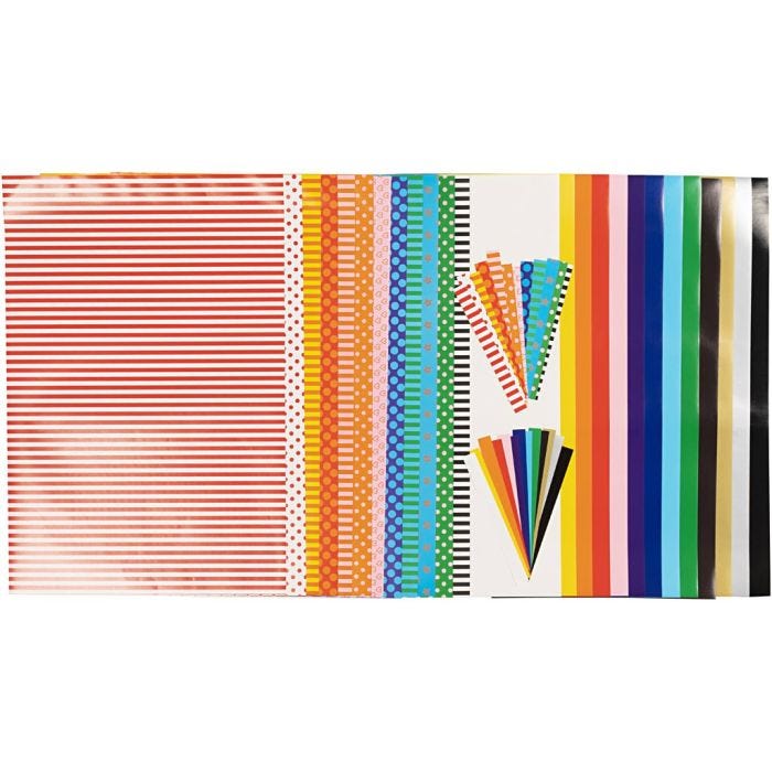 Papier glacé, feuille 32x40 cm, 80 gr, 1 set