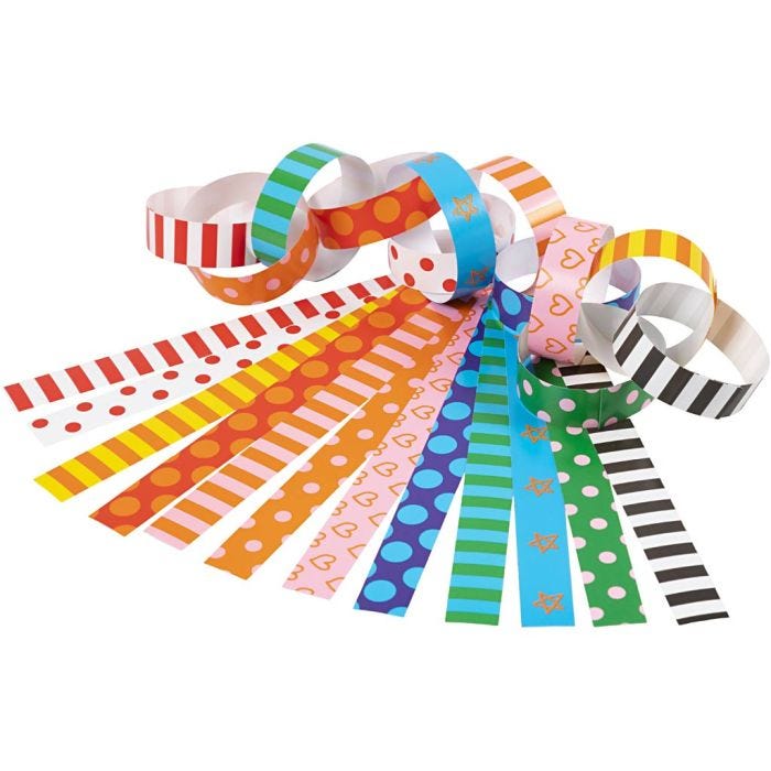 Guirlande en papier, motifs, L : 16 cm, L : 15 mm, 400pièces/ 1 Pq.