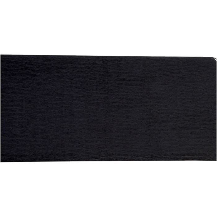 Papier Crépon, feuille 50x250 cm, noir, 10 pli/ 1 Pq.