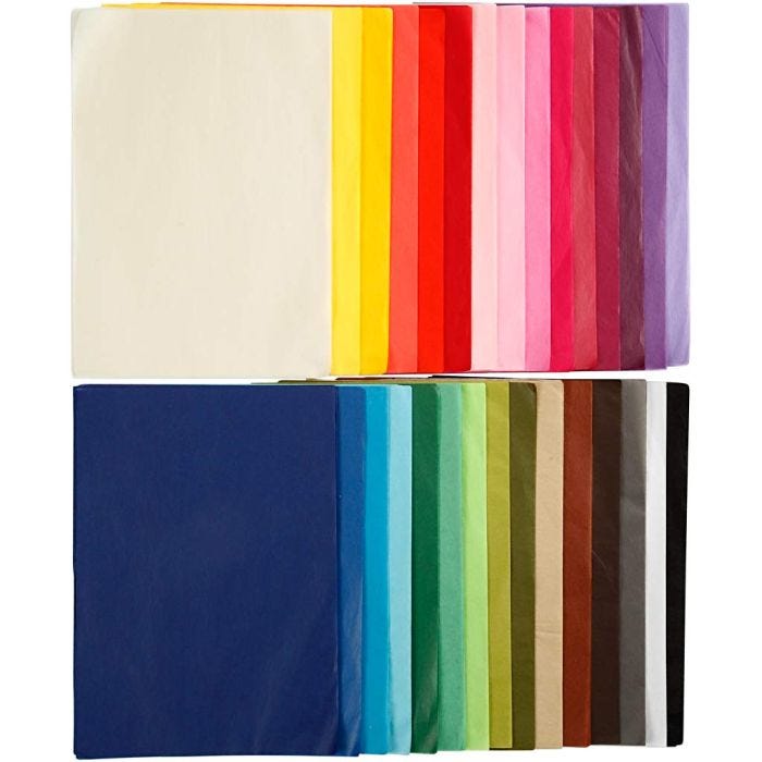 Papier de soie, A4, feuille 210x297 mm, 17 gr, 30x10flles/ 1 Pq.