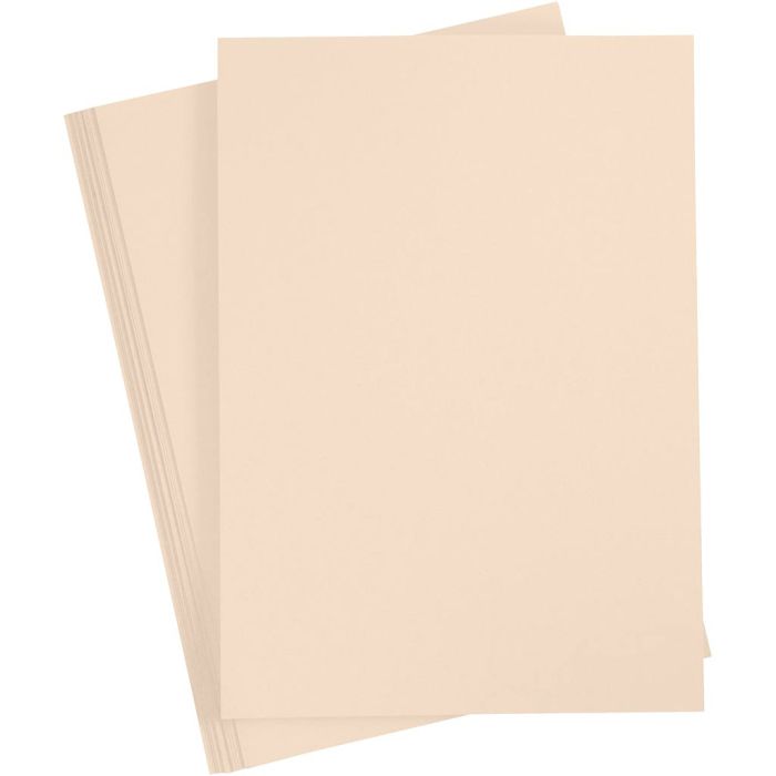 Papier Cartonné, A4, feuille 210x297 mm, 180 gr, beige, 20 flles/ 1 Pq.