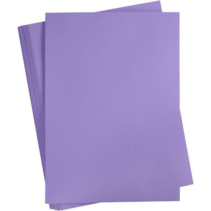 Papier Cartonné, A2, feuille 420x594 mm, 180 gr, violet, 100 flles/ 1 Pq.