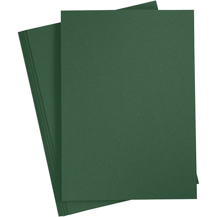 Papier Cartonné, A3, feuille 297x420 mm, 180 gr, vert foncé, 20 flles/ 1 Pq.