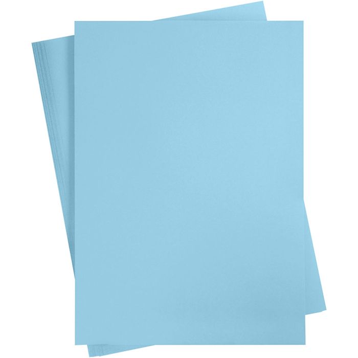 Papier Cartonné, A2, feuille 420x594 mm, 180 gr, bleu clair, 10 flles/ 1 Pq.