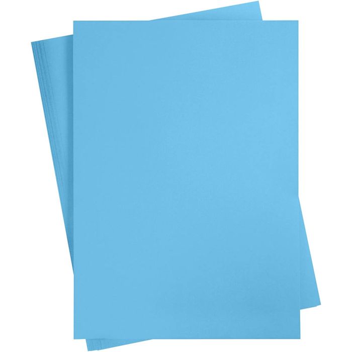 Papier Cartonné, A2, feuille 420x594 mm, 180 gr, bleu, 10 flles/ 1 Pq.