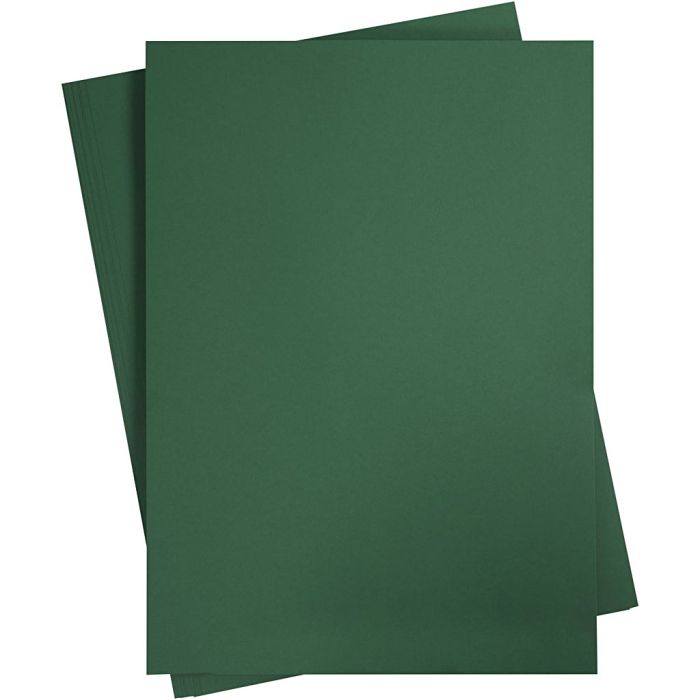 Papier Cartonné, A2, feuille 420x594 mm, 180 gr, vert foncé, 10 flles/ 1 Pq.