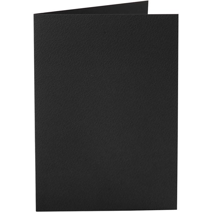 Cartes, dimension carte 10,5x15 cm, 220 gr, noir, 10pièces/ 1 Pq.