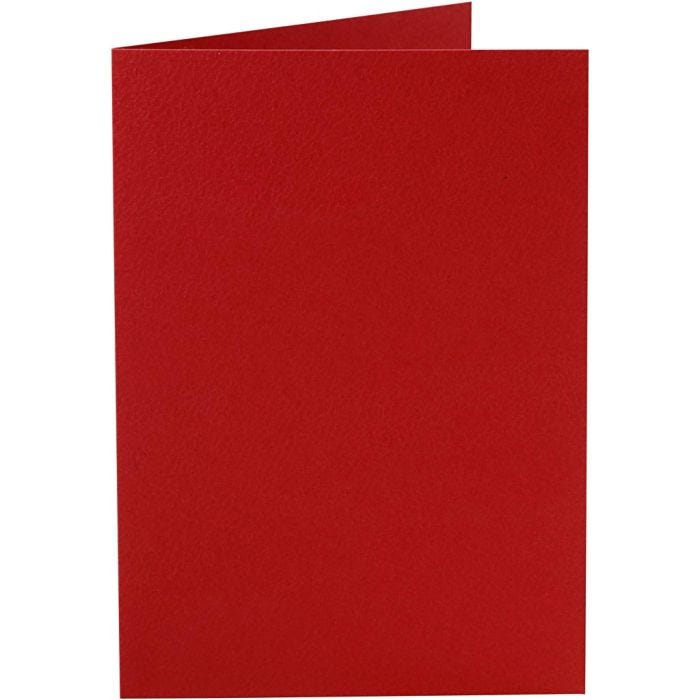 Cartes, dimension carte 10,5x15 cm, 220 gr, rouge, 10pièces/ 1 Pq.