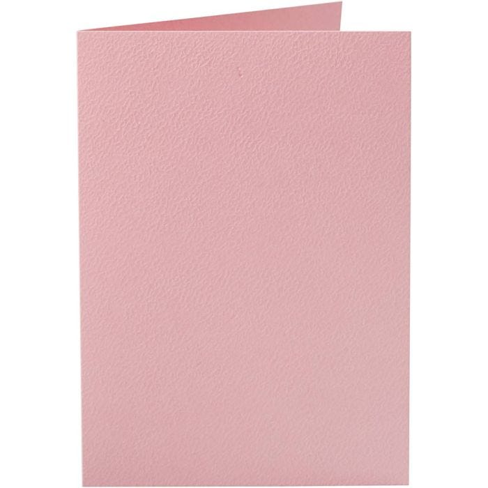 Cartes, dimension carte 10,5x15 cm, 220 gr, rose, 10pièces/ 1 Pq.