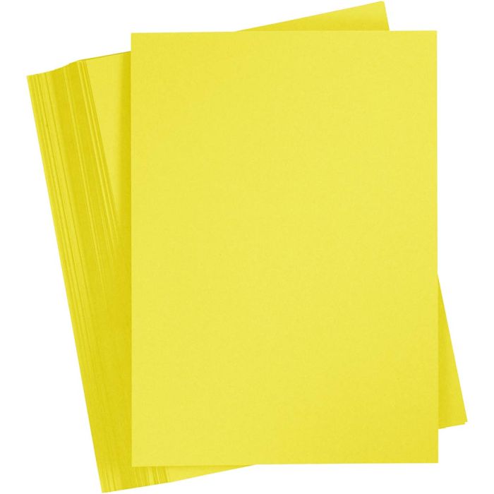 Papier Cartonné, A5, 180 gr, sun yellow, 100 flles/ 1 Pq.