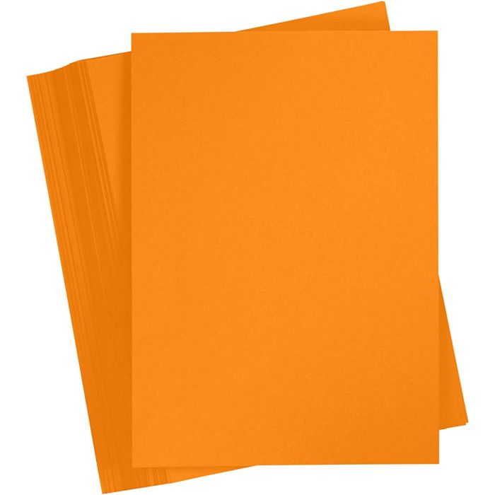 Papier Cartonné, A5, 180 gr, orange, 100 flles/ 1 Pq.