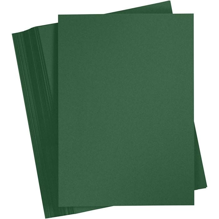 Papier Cartonné, A5, 180 gr, vert foncé, 100 flles/ 1 Pq.