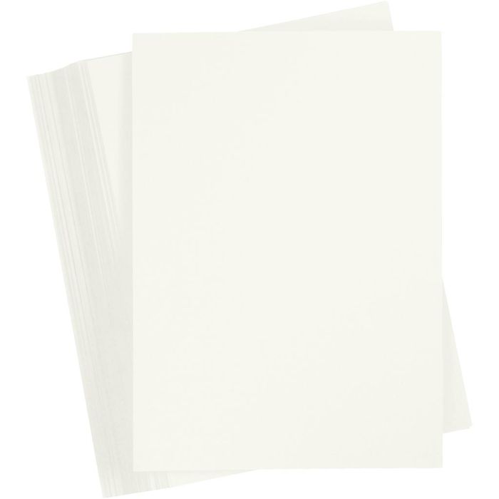 Papier Cartonné, A4, feuille 210x297 mm, 180 gr, blanc cassé, 100 flles/ 1 Pq.