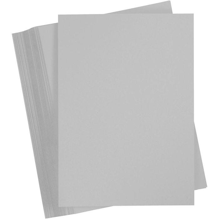 Papier Cartonné, A4, feuille 210x297 mm, 180 gr, gris, 100 flles/ 1 Pq.