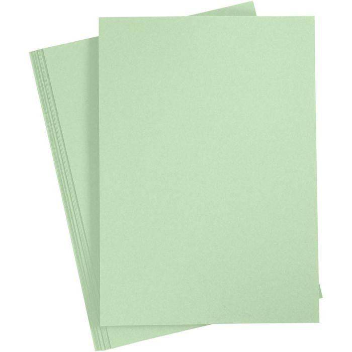 Papier cartonné, A4, feuille 210x297 mm, 220 gr, vert clair, 10 flles/ 1 Pq.