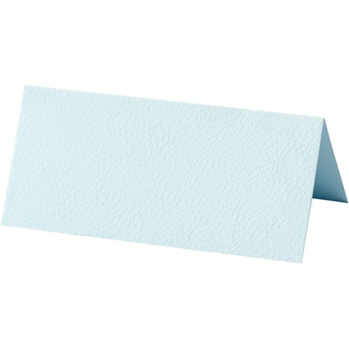 Marque-places, dim. 9x4 cm, 220 gr, bleu clair, 10 pièces/ 1 Pq.