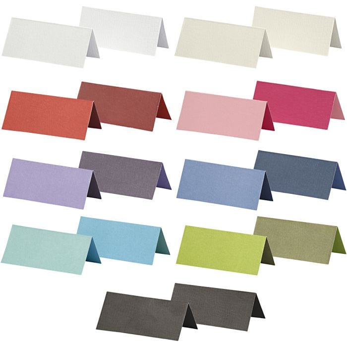 Marque-places, dim. 9x4 cm, Le contenu peut varier , 250 gr, ass. de couleurs, 30 Pq./ 1 Pq.