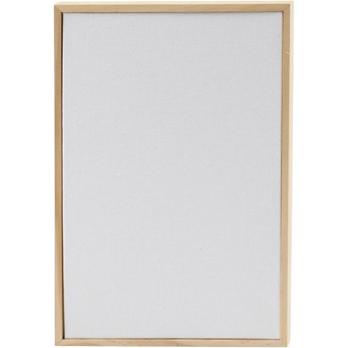 Panneau en carton entoilé avec cadre, dim. 15,8x23,8 cm, 280 gr, blanc, 1 pièce