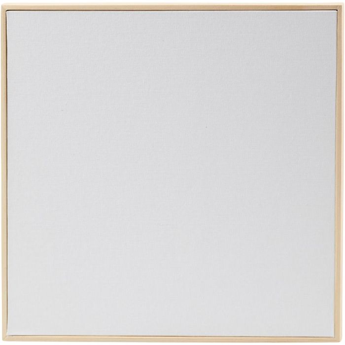 Panneau en carton entoilé avec cadre, dim. 30x30 cm, 280 gr, blanc, 1 pièce