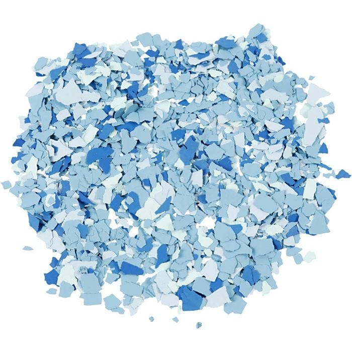 Flocons de Terrazzo, bleu, 90 gr/ 1 boîte