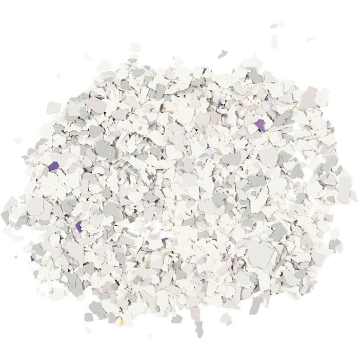 Flocons de Terrazzo, gris clair, 90 gr/ 1 boîte