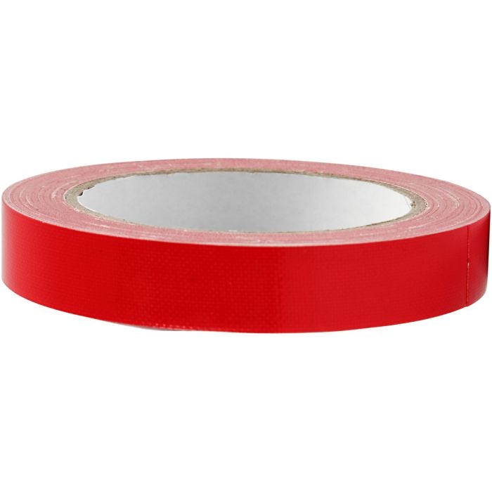 Duct tape, L : 19 mm, rouge, 25 m/ 1 rouleau