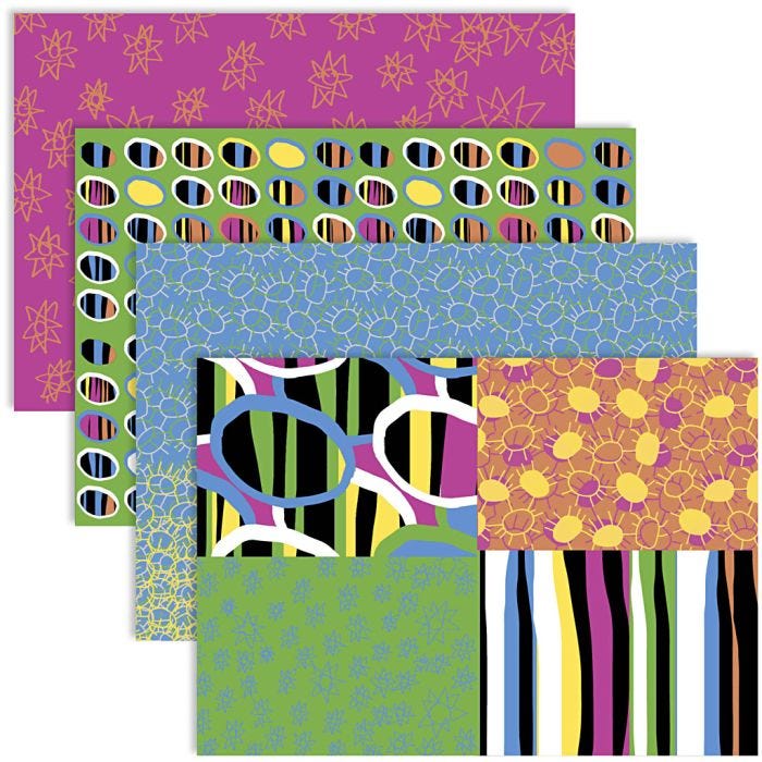Papier découpage, feuille 25x35 cm, 17 gr, couleurs Joyeuses, 4x2 flles/ 1 Pq.