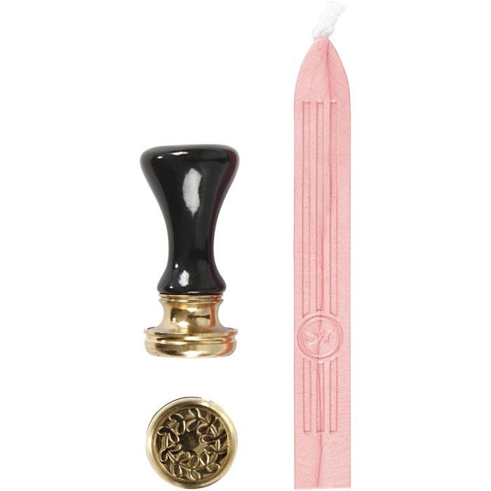 Kit à cacheter, d 17 mm, rose clair, 1 set