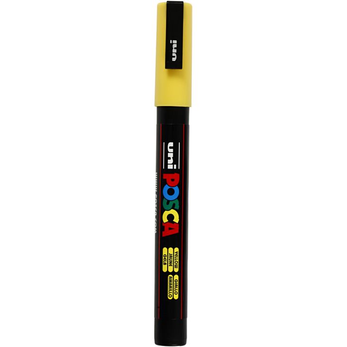 Feutre Posca, dim. PC-3M, trait 0,9-1,3 mm, jaune, 1 pièce