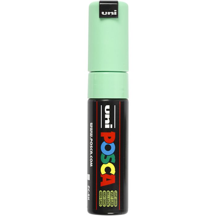 Feutre Posca, dim. PC-8K, trait 8 mm, large, vert clair, 1 pièce