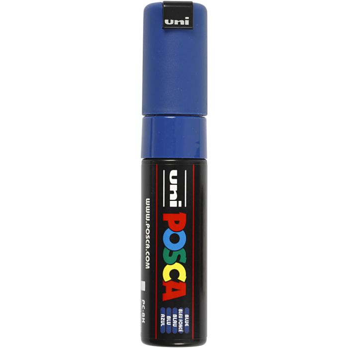 Feutre Posca, dim. PC-8K, trait 8 mm, large, bleu, 1 pièce